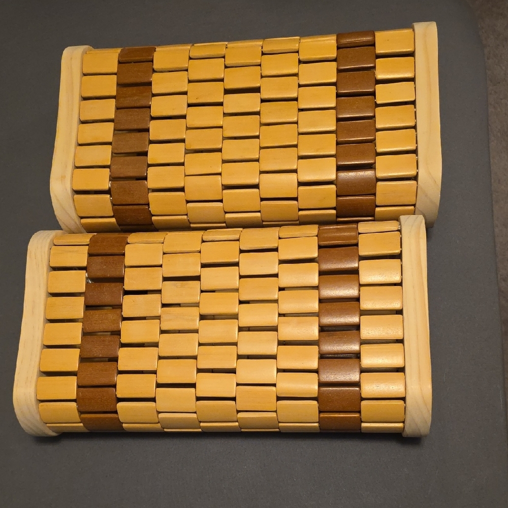 Bamboo Sauna Pillows - Natural Brown & Tan
